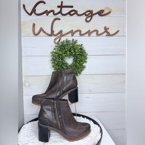 Sorel Blake Waterproof Leather Ankle Booties Blackened Brown Size 10 EUC
